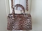 Guess zgan ruime panter leopard print handtas tas, Ophalen of Verzenden, Zo goed als nieuw, Bruin, Handtas