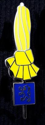 Peugeot paraplue broche- geel emaille, Verzenden, Nieuw, Transport, Speldje of Pin