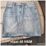 Spijkerrokje maat 40 lang 44 cm merk H&M, Kleding | Dames, Rokken, Maat 38/40 (M), Blauw, Ophalen of Verzenden, Gedragen