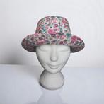 Kinder zomer hoed creme bloemetjes roze blauw, Noekies.com, Nieuw, 3181PN, Info@noekies.com