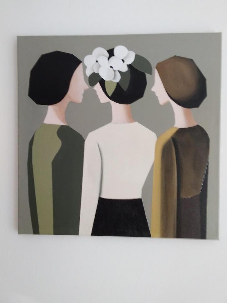 Houessou Koffin’s Bryan - "Le Conclave ", Antiek en Kunst, Kunst | Schilderijen | Modern, Ophalen of Verzenden