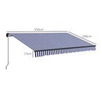 Zonneluifel Terrasluifel, incl. Handkruk, , 350 cm x 290 cm, Ophalen of Verzenden, Nieuw, Knikarmscherm