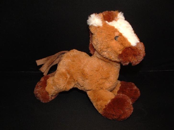 HAPPY HORSE EVORA KRUIDVAT PAARD  PLUCHE WOLLIG LICHTBRUIN M, Kinderen en Baby's, Speelgoed | Knuffels en Pluche, Nieuw, Paard
