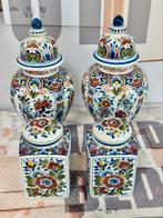 1950-1960 Antiek Delft Delfblauw keramiek Dekselvazen potten, Antiek en Kunst, Antiek | Keramiek en Aardewerk, Ophalen of Verzenden