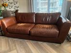 Zitbank cognagbruin, Huis en Inrichting, Ophalen, Gebruikt, 100 tot 125 cm, Driepersoons