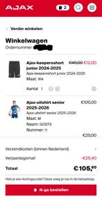 Kortingscode 20% online korting officiële Ajax fanshop, Kortingsbon