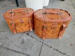 2 sier koffers met vintage uiterlijk en sluiting, Overige materialen, Gebruikt, Ophalen of Verzenden