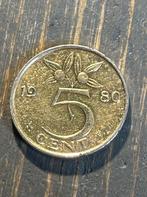 5 Cent 1980 verguld, Ophalen of Verzenden, Koningin Juliana, 5 cent, Losse munt
