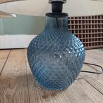 Set van 2 Riviera Maison Tafellampen - Lichtblauw Glas, Gebruikt, 25 tot 50 cm, ., Rond