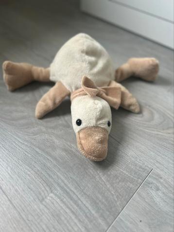Schattig Vintage Liggend Eendje Knuffel – Berentoys beschikbaar voor biedingen