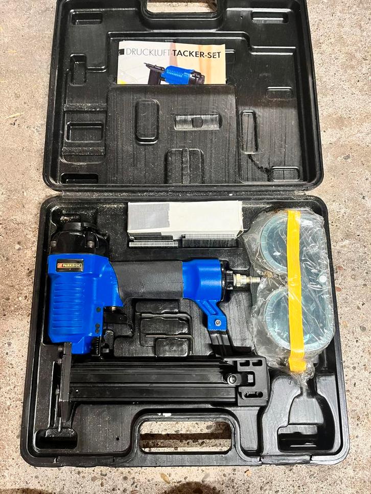 Parkside Luchtdruk Tacker - Weinig Gebruikt, Doe-het-zelf en Verbouw, Gereedschap | Overige machines, Gebruikt, Ophalen