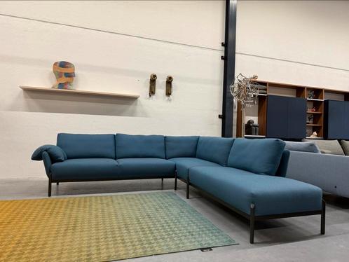 Nieuw Leolux Enna Hoekbank Ploegwool 47 Design Bank Blauw, Huis en Inrichting, Banken | Bankstellen, Nieuw, Hoekbank, Vierpersoons of meer