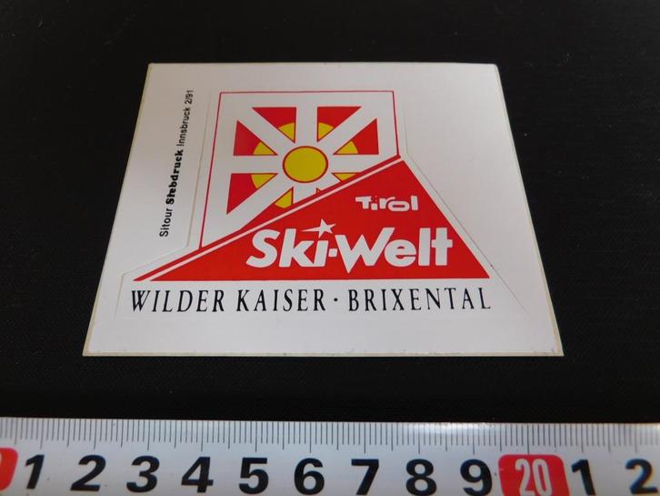 sticker oostenrijk tirol ski-welt wilder kaiser brixental *, Verzamelen, Stickers, Zo goed als nieuw, Bedrijf of Vereniging, Ophalen