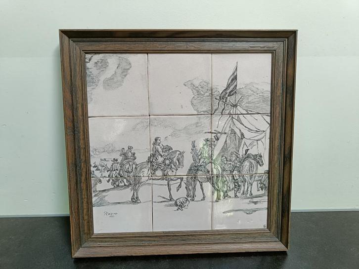 2 tableaus met tegels, Antiek en Kunst, Antiek | Wandborden en Tegels, Ophalen