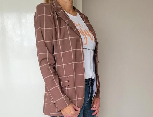 Studio Anneloes blazer M Travelstof, Kleding | Dames, Jasjes, Kostuums en Pakken, Zo goed als nieuw, Jasje, Maat 38/40 (M), Beige