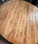 Ronde eettafel mangohout, Huis en Inrichting, Tafels | Eettafels, Ophalen, 100 tot 150 cm, Rond, Zo goed als nieuw