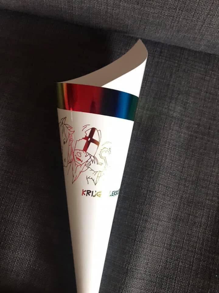 Sinterklaas traktatie puntkoker met afbeelding, Diversen, Sinterklaas, Nieuw, Ophalen of Verzenden