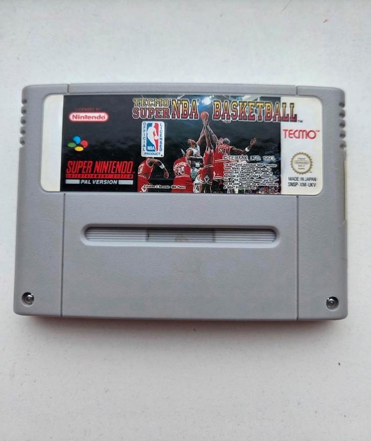 Tecmo Super NBA Basketball - Super Nintendo (SNES), Spelcomputers en Games, Games | Nintendo Super NES, Gebruikt, Sport, 2 spelers