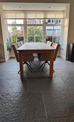 Mooie grote eetkamertafel 280 bij 1 meter., Teakhout, 200 cm of meer, Zo goed als nieuw, Vijf personen of meer