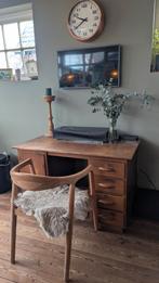 Leuk oud/retro bureau 120x 70, Huis en Inrichting, Bureaus, Ophalen, Gebruikt