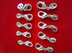 10 zilveren slotjes., Sieraden, Tassen en Uiterlijk, Piercings, Ophalen of Verzenden, Zo goed als nieuw, Zilver, Neuspiercing