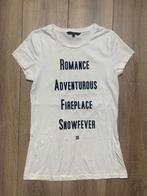 Nikkie T-shirt met velvet tekst wit zwart 32 = XXS, Verzenden, Wit, Zo goed als nieuw, Maat 34 (XS) of kleiner