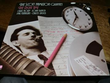 Scott Hamilton  /Chris Flor‎y gtr – The Right Time LP  1987 beschikbaar voor biedingen