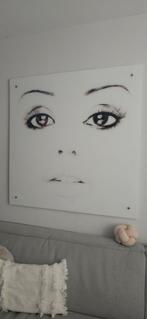 Dreamy eyes zwart wit schilderij (gezicht), Antiek en Kunst, Kunst | Schilderijen | Modern, Ophalen