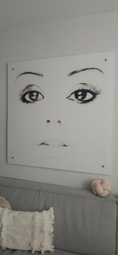 Dreamy eyes zwart wit schilderij (gezicht), Antiek en Kunst, Kunst | Schilderijen | Modern, Ophalen