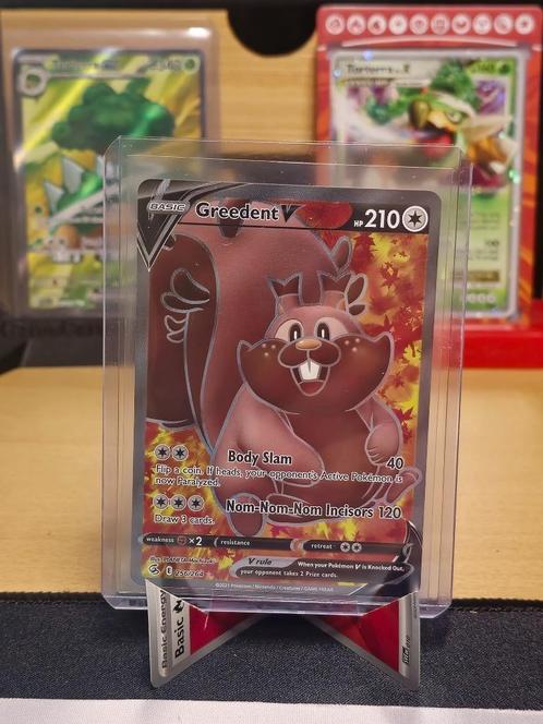 Greedent V | FST 256 | NM | 1x, Hobby en Vrije tijd, Verzamelkaartspellen | Pokémon, Nieuw, Losse kaart, Verzenden