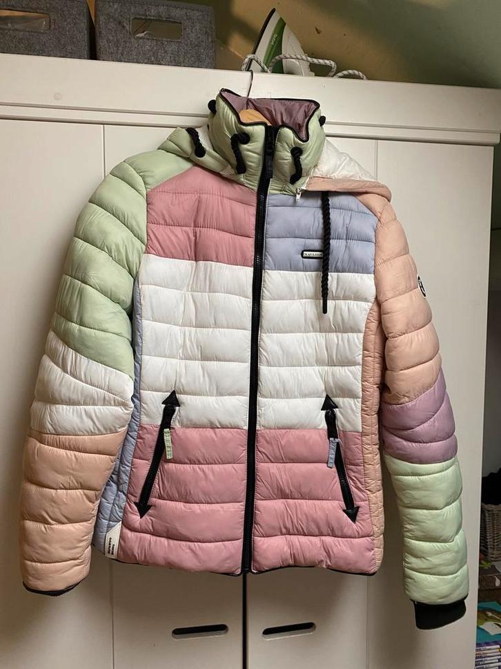 Navahoo multicolour pastel winterjas maat Xl, Kleding | Dames, Wintersportkleding, Gedragen, Jack, Maat 46/48 (XL) of groter, Ophalen of Verzenden