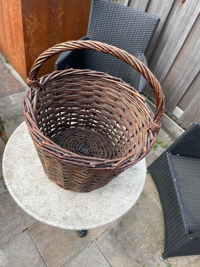 Prachtige rieten snoeimand of plantenmand, Ophalen of Verzenden, Gebruikt