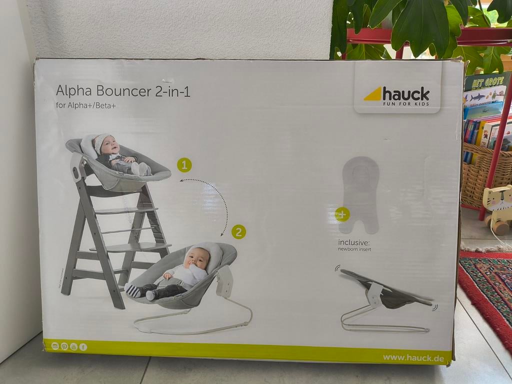 Hauck Alpha Bouncer 2-in-1 voor Alpha+/Beta+ kinderstoel, Kinderen en Baby's, Kinderstoelen, Ophalen of Verzenden, Zo goed als nieuw