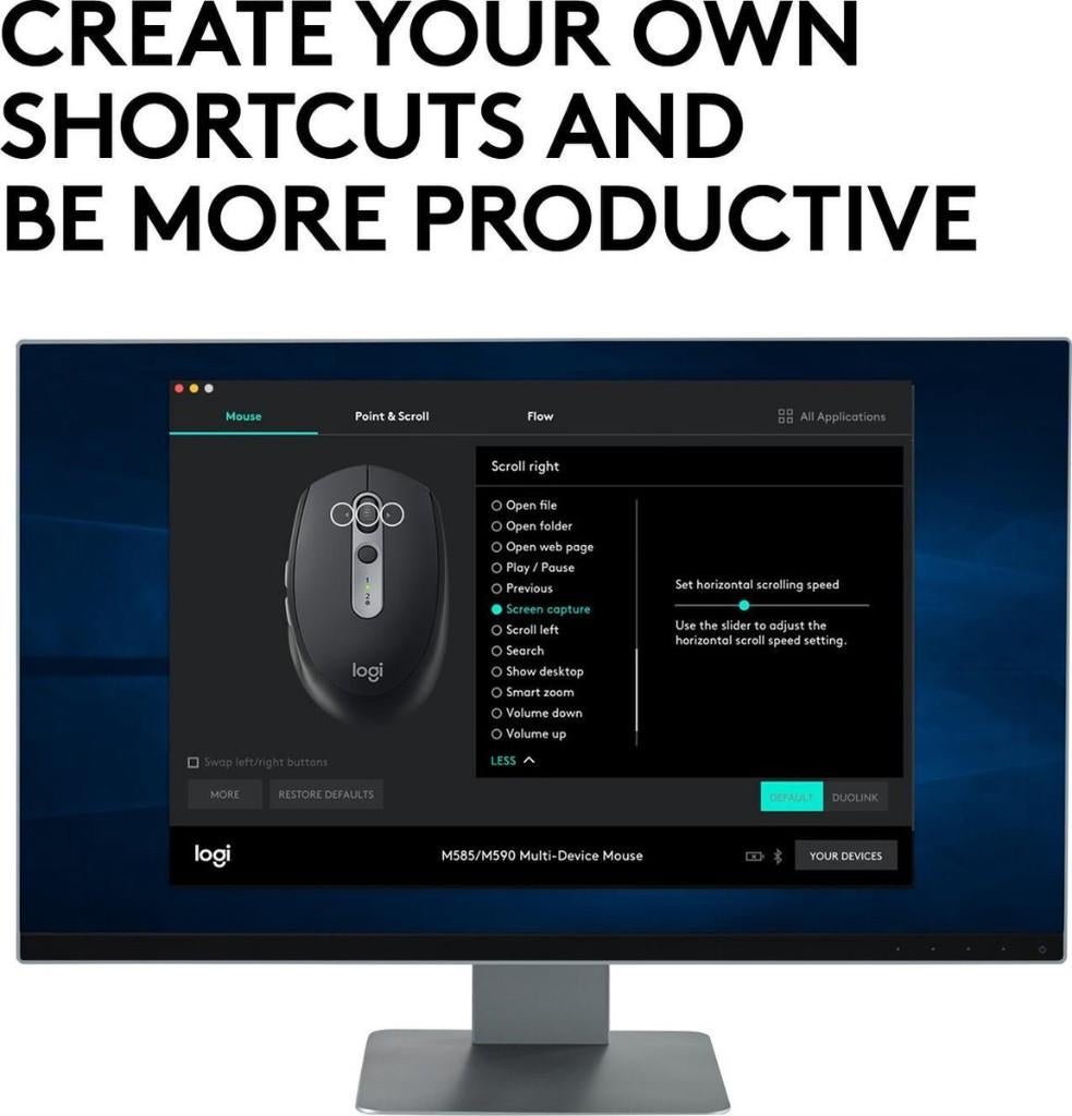 Logitech M590 Multi-Device - Silent Draadloze Muis - Zwart, Computers en Software, Muizen, Rechtshandig, Ergonomisch, Logitech