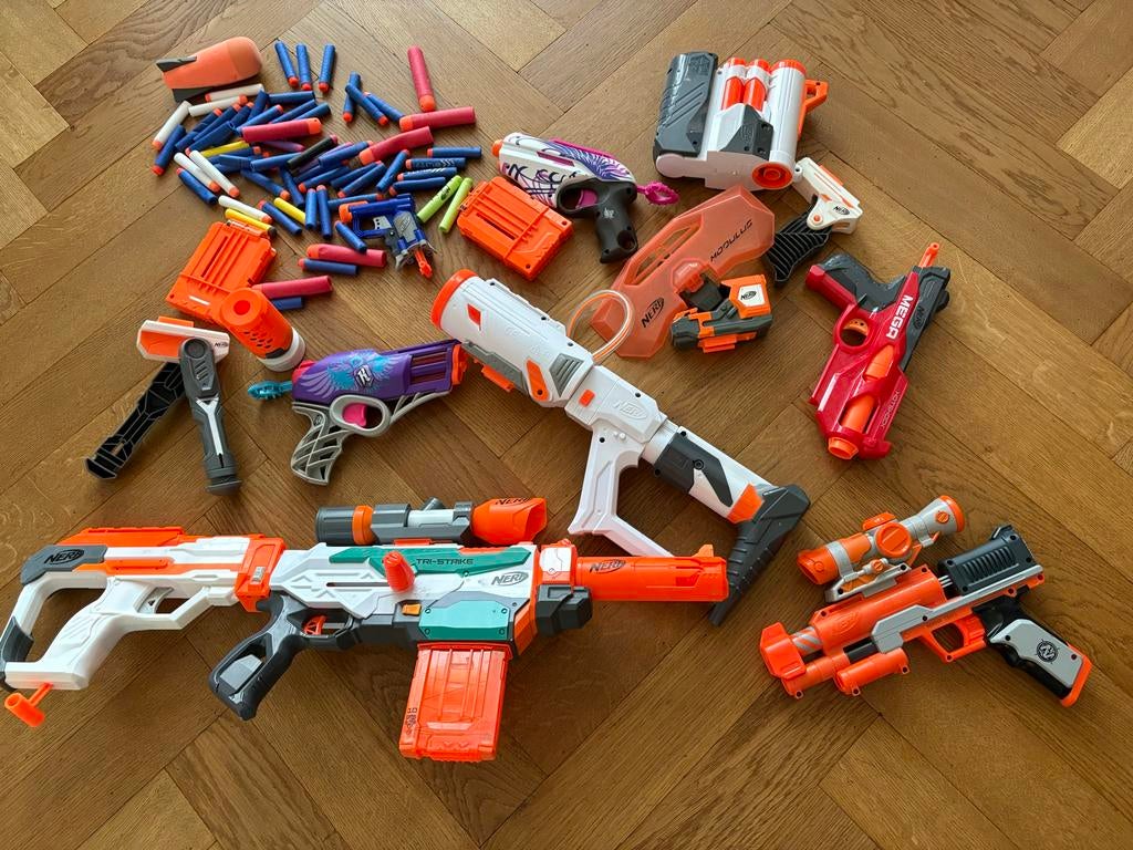 Nerf Geweren en Accessoires - Grote Collectie, Ophalen of Verzenden, Gebruikt, Jongen of Meisje