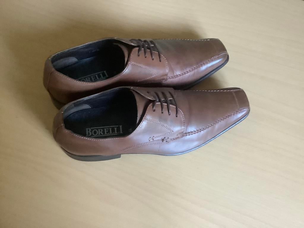 BORRELLi Leren SCHOENEN mt 44, Ophalen of Verzenden, Zo goed als nieuw
