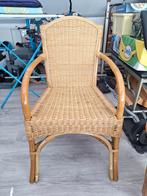 Rieten stoel, Ophalen, Gebruikt, Bruin, Hout