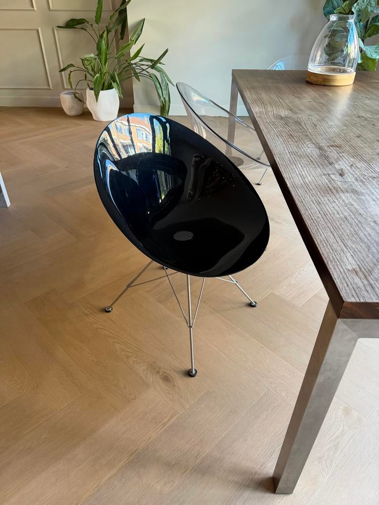 5x Kartell Eros stoel (2x zwart, 3x transparant), Ophalen, Kunststof, Gebruikt, Overige kleuren