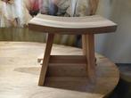 Blank houten krukje z g.a.n., Huis en Inrichting, Ophalen, Zo goed als nieuw, Hout
