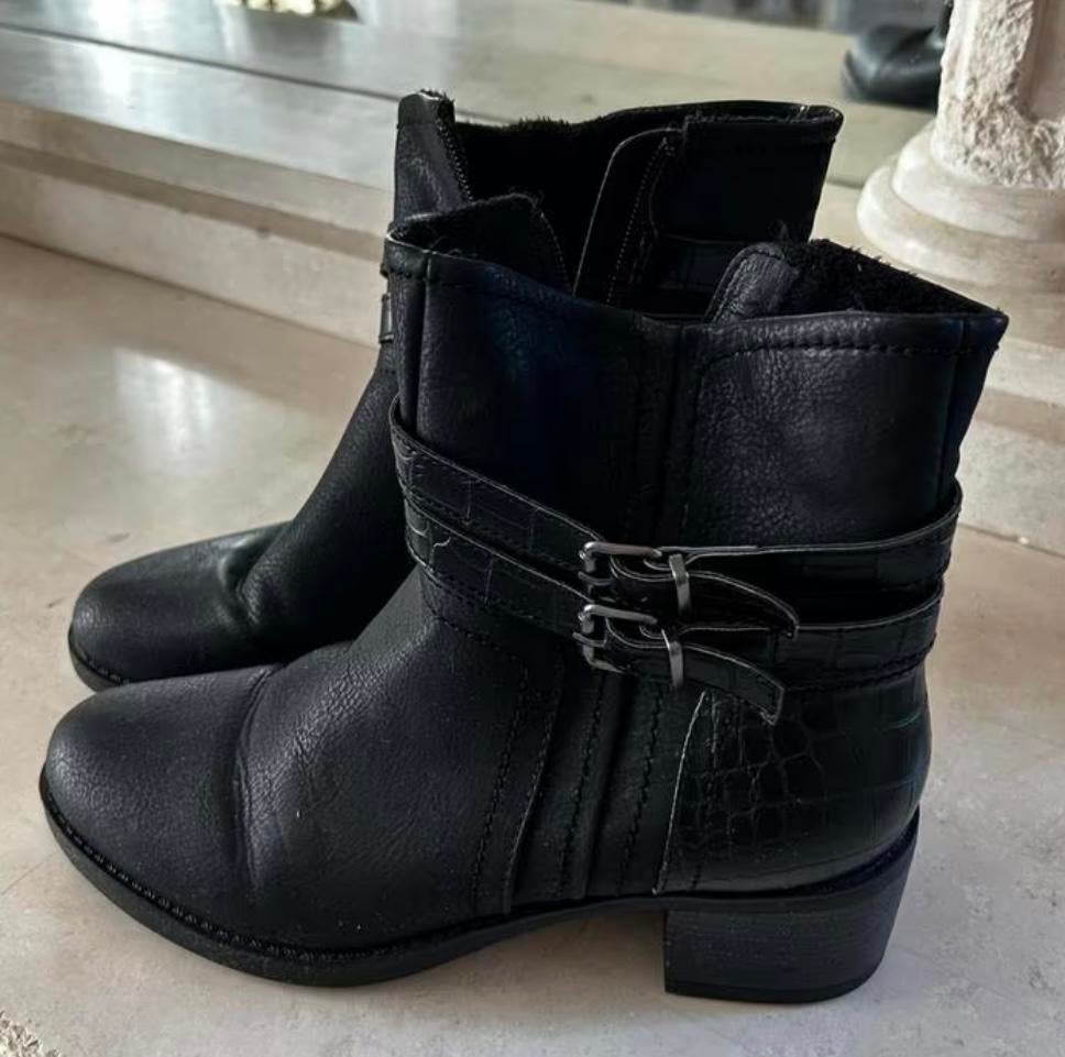 Dames enkels laarsjes maat 39, Ophalen of Verzenden, Zo goed als nieuw, Zwart