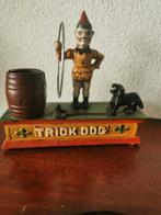 Gietijzeren Trickdog spaarpot, Ophalen of Verzenden, Steen, Aardewerk of Keramiek, Dier