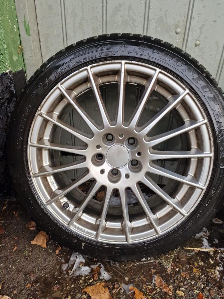 Mercedes W205 velgen met banden, Auto-onderdelen, Banden en Velgen, Gebruikt, Banden en Velgen, 17 inch, Ophalen of Verzenden
