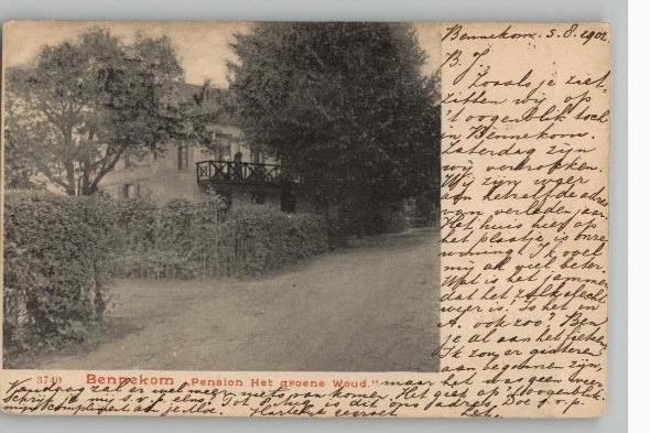 Bennekom Pension Het groene Woud  st 1902, Verzamelen, Ansichtkaarten | Nederland, Gelopen, Gelderland, Voor 1920, Verzenden