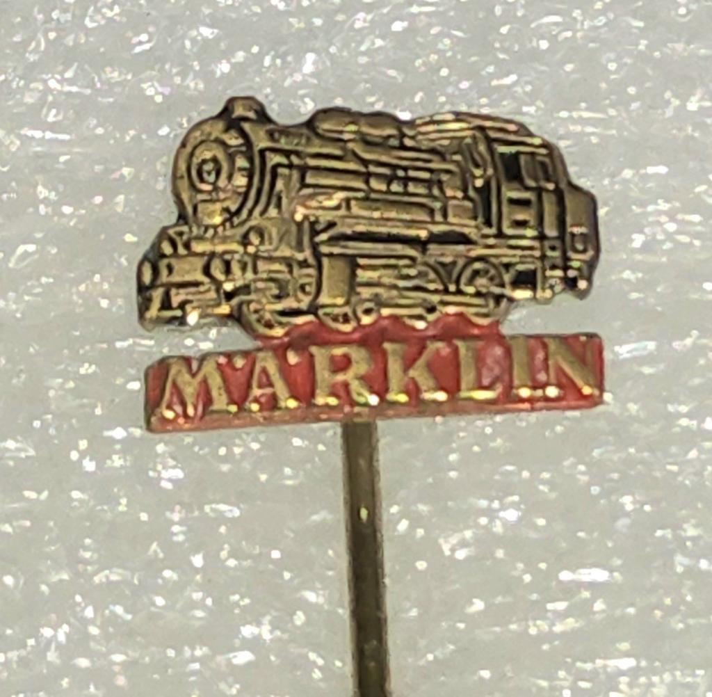 Vintage Märklin locomotief speldje, Verzamelen, Speldjes, Pins en Buttons, Ophalen of Verzenden, Gebruikt, Transport, Speldje of Pin