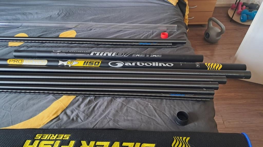 Garbolino vaste hengel 11.50m met 3-delige topset - NIEUW, Watersport en Boten, Ophalen, Nieuw, Vaste hengel