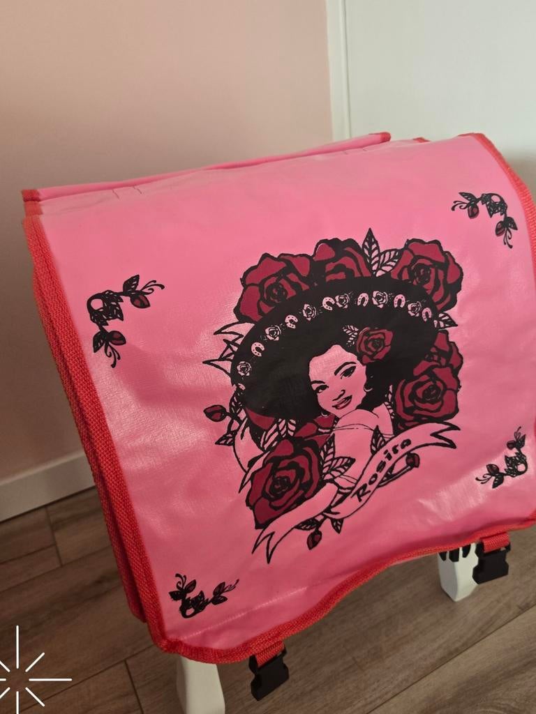 Roze fietstas met Rosita print • Nieuw, Ophalen of Verzenden, Nieuw, Overige typen, Geen merk
