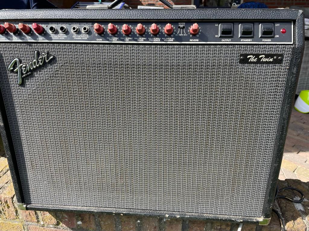 Fender The Twin "Red Knob" versterker, Muziek en Instrumenten, Ophalen, Gebruikt, Gitaar, 100 watt of meer