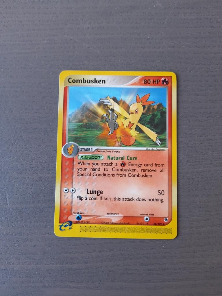 2003 ruby & sapphire 28/109 combusken, Ophalen of Verzenden, Gebruikt, Losse kaart