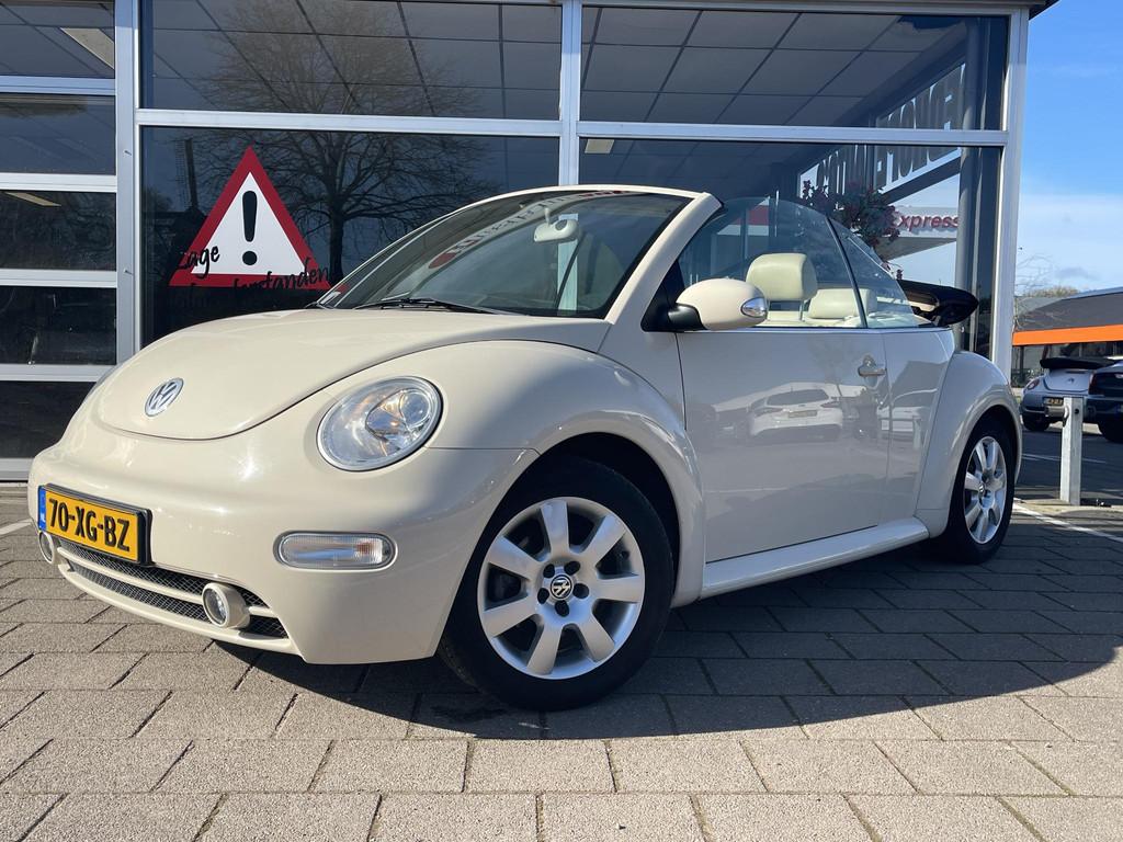 Volkswagen New Beetle Cabriolet 1.6 Highline /Volleder/Airco, Auto's, Volkswagen, 1345 kg, Gebruikt, 4 cilinders, 4 stoelen