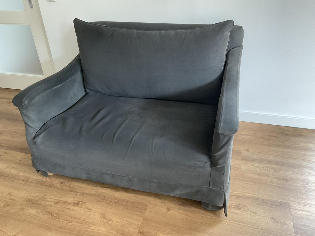 Loveseat, linnen gestoffeerd, Ophalen, 100 tot 125 cm, Tweepersoons, Zo goed als nieuw